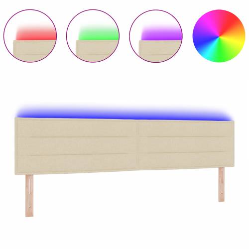 LED uzglavlje Linije dizajn Krem 200 cm Tkanina Cijena