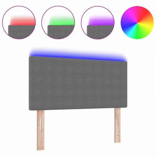 LED uzglavlje jednostavnog dizajna svijetlosive boje, 90 cm, od čvrstog pamuka Cijena