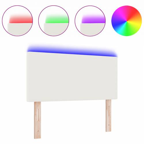 LED uzglavlje jednostavnog dizajna, krem, 100 cm, od korduroj tkanine Cijena