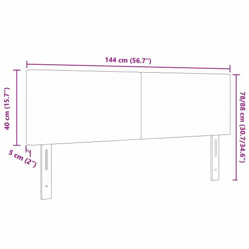 LED uzglavlje jednostavnog dizajna, svjetlosiva, 72 cm, od korduroja Cijena
