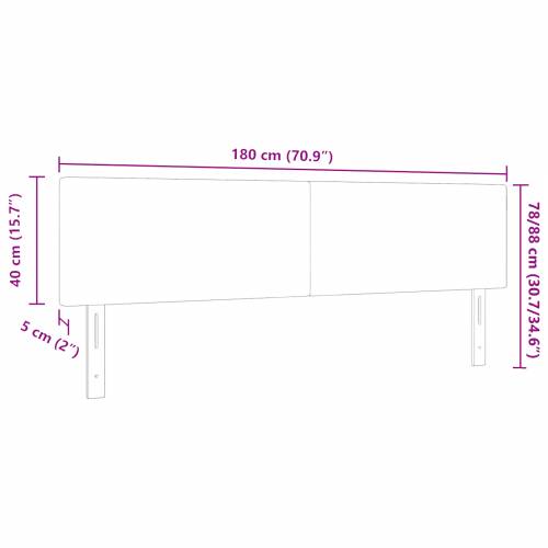 LED uzglavlje jednostavnog dizajna u tamno sivoj boji, 90 cm, od kordura tkanine Cijena