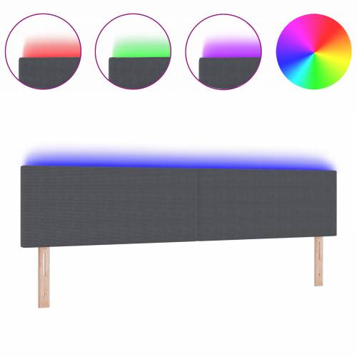 LED naslon za krevet jednostavnog dizajna, tamno sivi, 100 cm, tkanina korduroj Cijena