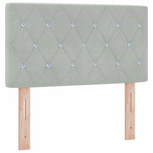 LED uzglavlje s kristalnim gumbima tufcana svjetlosivo 80 cm baršunasto Cijena