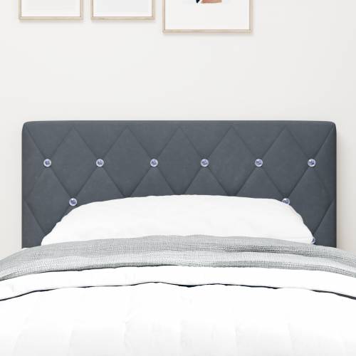 LED uzglavlje s kristalnim gumbima Tamno sivo 80 cm Baršunasto Cijena