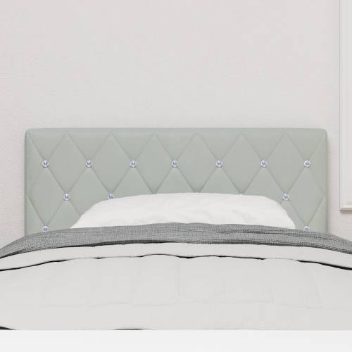 LED uzglavlje s kristalnim gumbima, prešano, svjetlosivo, 100 cm, velvet Cijena