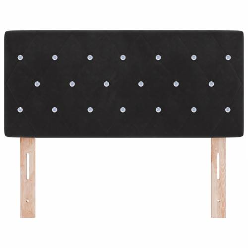 LED uzglavlje s kristalnim gumbićima crno 100 cm baršun Cijena
