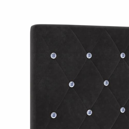 LED uzglavlje s kristalnim gumbićima crno 100 cm baršun Cijena