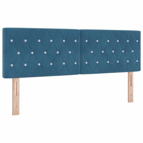 LED uzglavlje s kristalnim dugmicama, tamno plavo, 72 cm, baršunasto Cijena