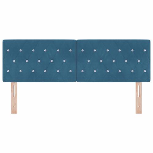 LED uzglavlje s kristalnim dugmicama, tamno plavo, 72 cm, baršunasto Cijena