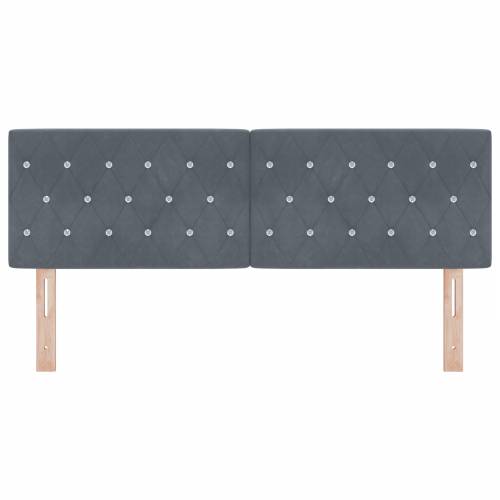 LED uzglavlje s kristalnim dugmadi Tamnosivo 80 cm Samt Cijena