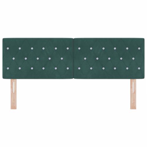 LED Uzglavlje Kristalno Dugme Uzorak Tamnozeleno 80 cm Baršun Cijena
