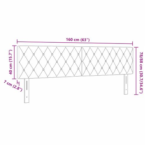 LED uzglavlje s dijamantnim gumbima ružičasto 80 cm baršun Cijena