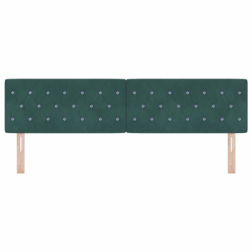 LED uzglavlje s kristalnim dugmadi tamno zelena 90 cm baršun Cijena