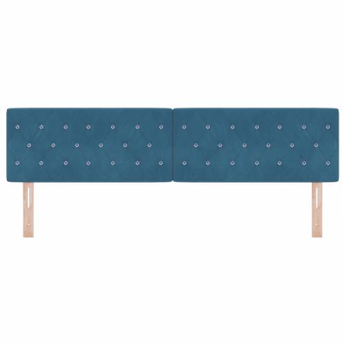 LED uzglavlje s kristalnim gumbom tufterice Tamno plavo 90 cm baršun Cijena