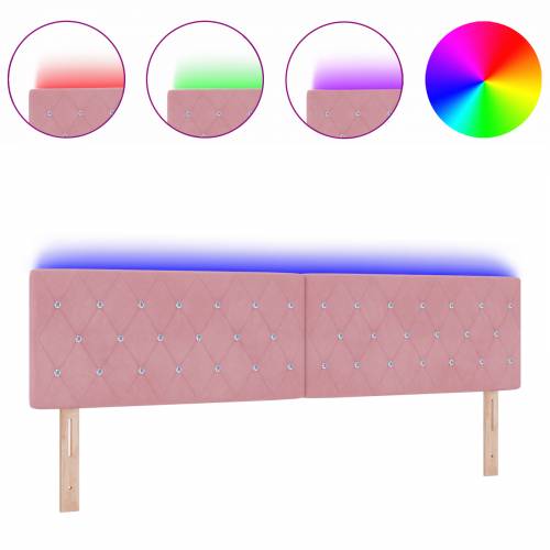 LED uzglavlje s kristalnim gumbom, ružičasto 90 cm baršunasto Cijena