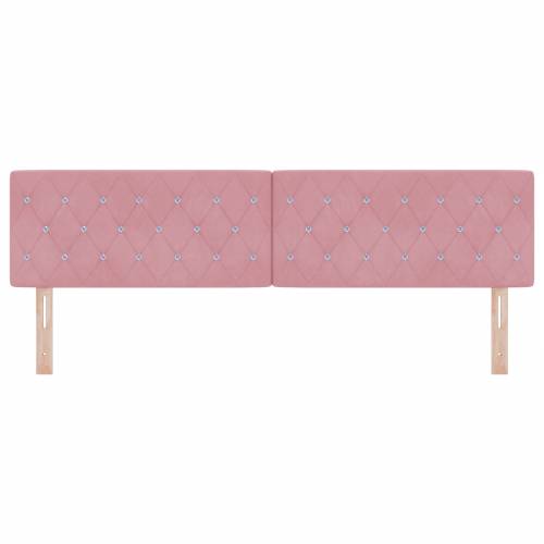 LED uzglavlje s kristalnim gumbom, ružičasto 90 cm baršunasto Cijena