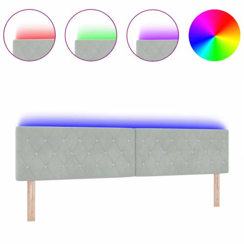 LED uzglavlje tuftano s kristalnim gumbima svjetlosivo 100 cm Cijena