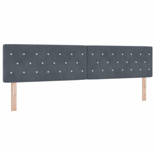 LED uzglavlje s kristalnim gumbima, tamno sivo 100 cm baršun Cijena