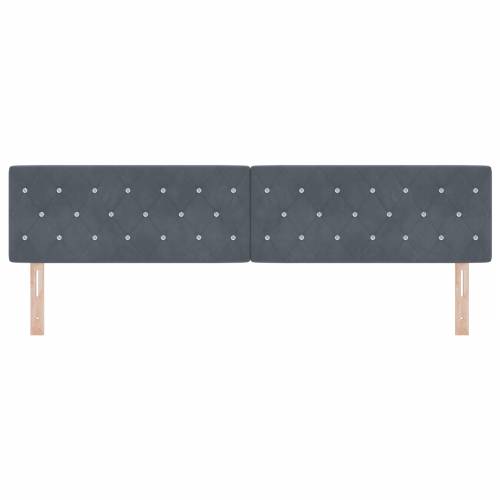 LED uzglavlje s kristalnim gumbima, tamno sivo 100 cm baršun Cijena