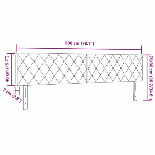 LED uzglavlje s kristalnim gumbima, tamno sivo 100 cm baršun Cijena