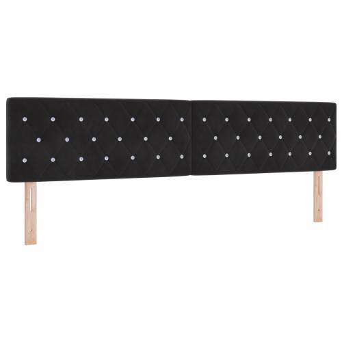 LED uzglavlje s kristalnim dugmadima Crno 100 cm Baršun Cijena