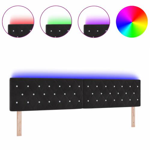 LED uzglavlje s kristalnim dugmadima Crno 100 cm Baršun Cijena