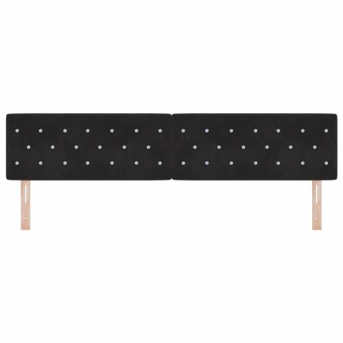 LED uzglavlje s kristalnim dugmadima Crno 100 cm Baršun Cijena