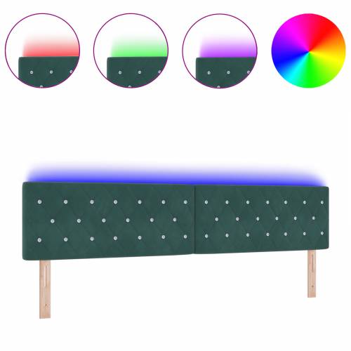 LED uzglavlje s dijamantnim gumbom tamnozeleno 100 cm baršun Cijena