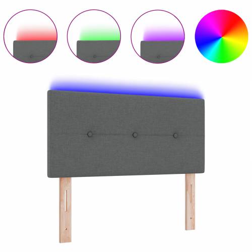 LED Uzglavlje S Botunima Tamno Sivo 80 cm Tkanina Cijena