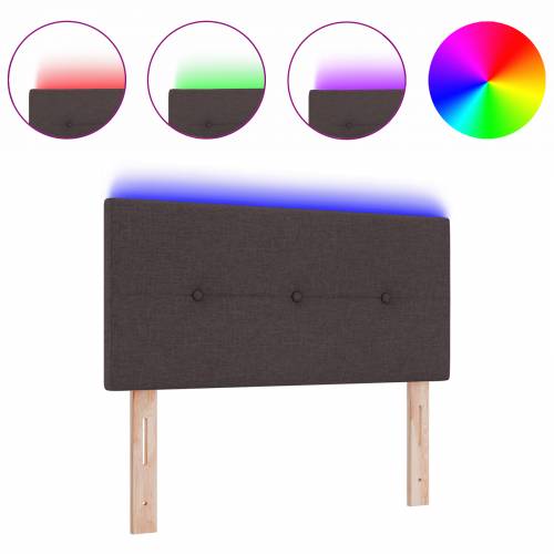 LED Uzglavlje s dugmadi tamnosmeđe 80 cm tkanina Cijena