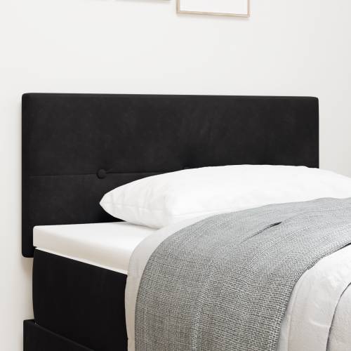 LED uzglavlje s gumbima, crno, 80 cm, baršun Cijena