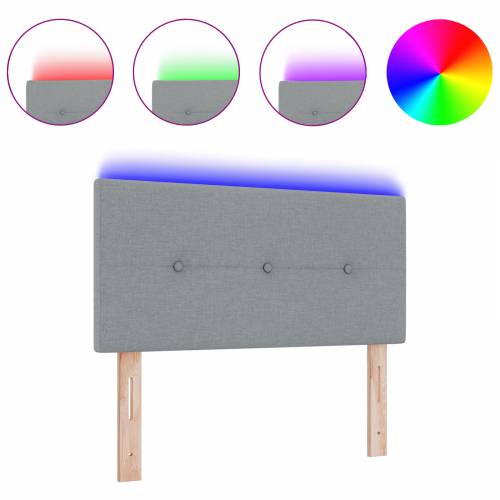 LED Uzglavlje S Gumbima Svijetlo Siva 100 cm Tkanina Cijena
