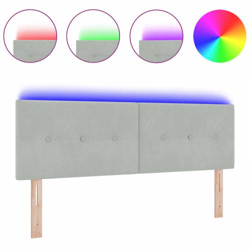 LED Uzglavljem S dugmadi u svijetlosivoj boji 72 cm od Baršuna Cijena