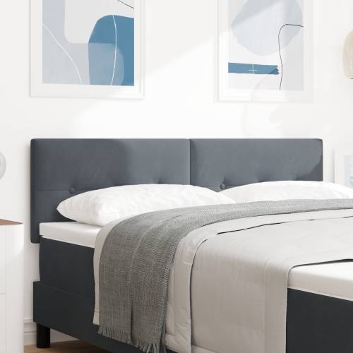 LED Uzglavlje S Dugim Duglima Tamno Siva 72 cm Baršun Cijena