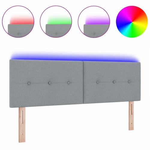 LED Uzglavlje s Gumbima, Svjetlosiva, 80 cm, Tkanina Cijena
