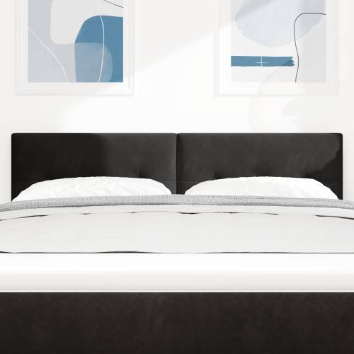 LED uzglavlje s dugmadi, crno, 80 cm, baršun Cijena