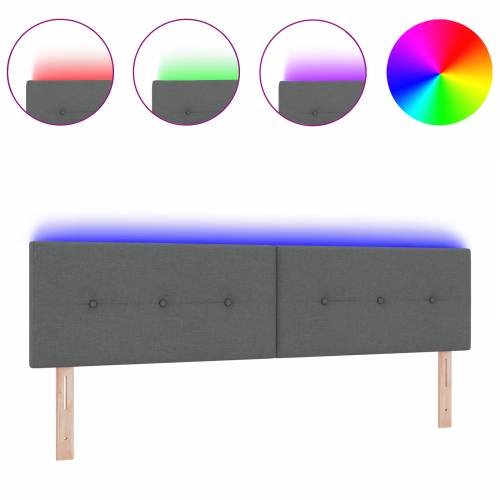 LED Uzglavlje S Dugim Prešanim Sjedalom Tamno Sivo 90 cm Tkanina Cijena