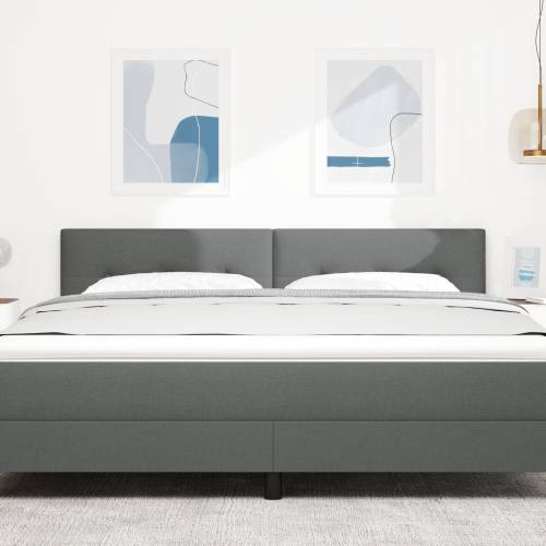 LED Uzglavlje S Dugim Prešanim Sjedalom Tamno Sivo 90 cm Tkanina Cijena