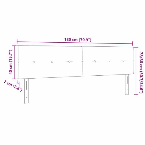 LED Uzglavlje S dugmadi Smeđe 90 cm Tkanina Cijena