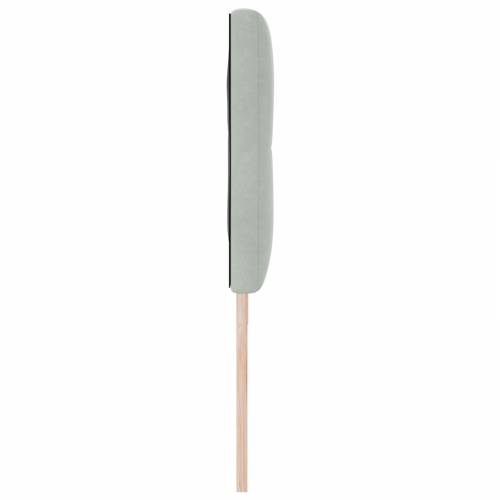 LED naslonjač s gumbom tapeciranim svjetlosivim baršunom 180 cm Cijena