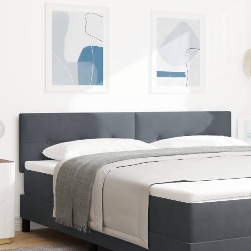 LED uzglavlje Gumbasto podstavljeno Tamno sivo 180 cm Velvet Cijena