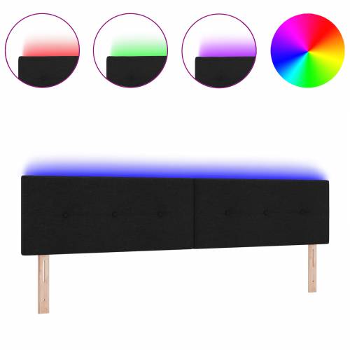 LED Uzglavlje S Button Utupljeno Crno 100 cm Tkanina Cijena