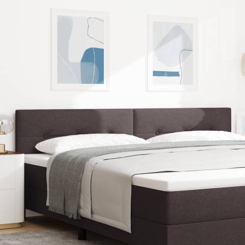LED Headboard s gumbima, tamnosmeđi, 100 cm, tkanina Cijena