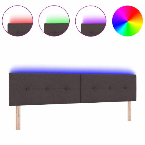 LED Headboard s gumbima, tamnosmeđi, 100 cm, tkanina Cijena