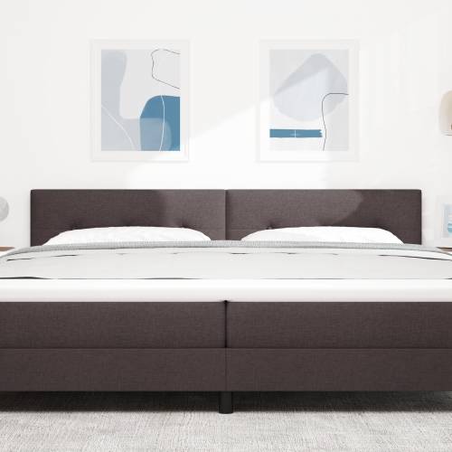 LED Headboard s gumbima, tamnosmeđi, 100 cm, tkanina Cijena