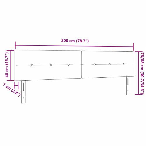 LED Headboard s gumbima, tamnosmeđi, 100 cm, tkanina Cijena