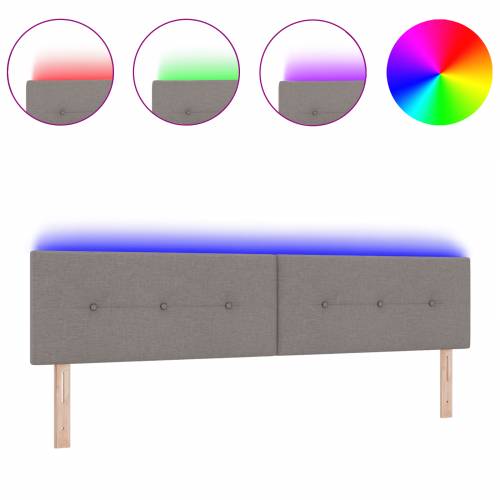 LED Uzglavlje s dugmadi Taupe 100 cm Tkanina Cijena