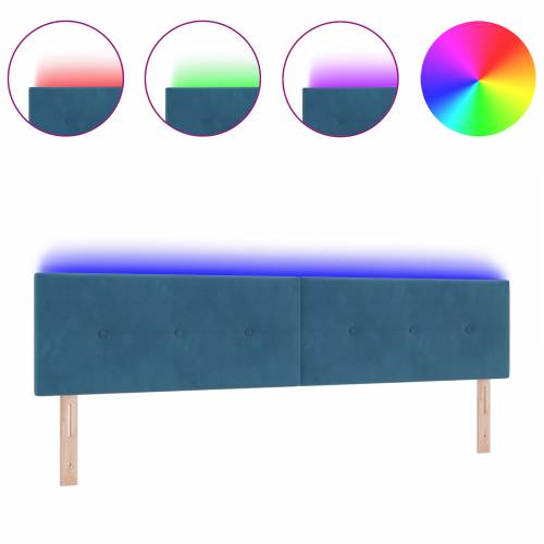 LED Uzglavlje s dugmadima, tamnoplave boje, 100 cm, baršun Cijena