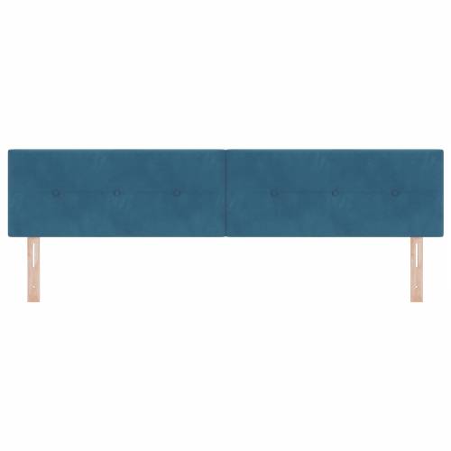 LED Uzglavlje s dugmadima, tamnoplave boje, 100 cm, baršun Cijena