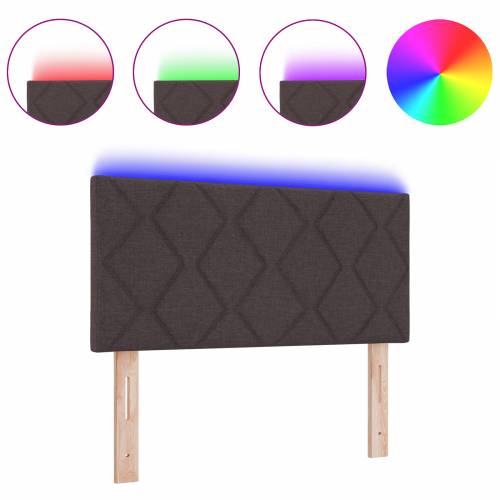 LED Naslonjač s dizajnom dijamantnih blokova tamnosmeđi 90 cm tkanina Cijena